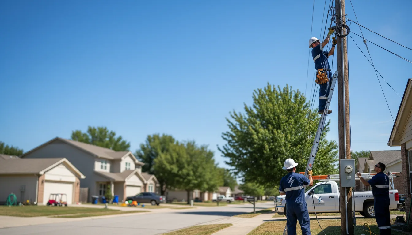 Residential electrician providing installation services in Kosse, TX